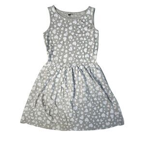 Crazy 8 Girls Sleeveless Gray Hearts‎ Aline Dress Sz XL/14 Knee Length Summer